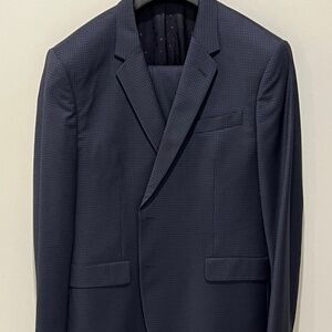 Paul smith navy check suit (42)
